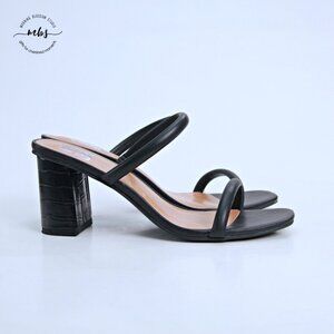 DV by Dolce Vita Halsty Block Heel Sandals Black Women 8.5